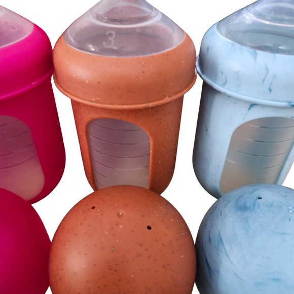 Big Lot Of Boon Nursh Baby Bottles 8 oz and Size 3, 2 & 1 Nipples & Storage Buns - Picture 14 of 16